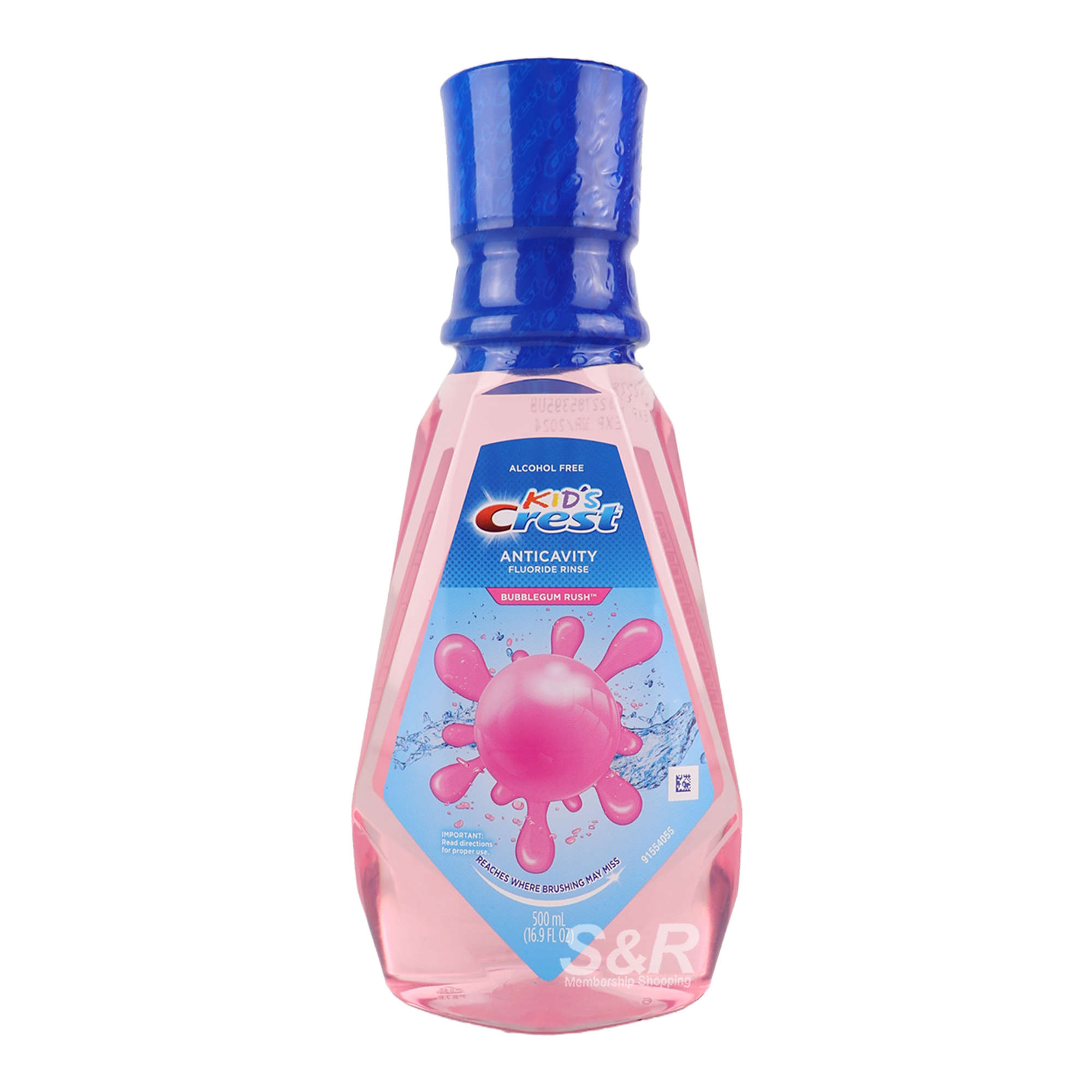 Kid's Crest Mouthwash Bubble Gum 500mL